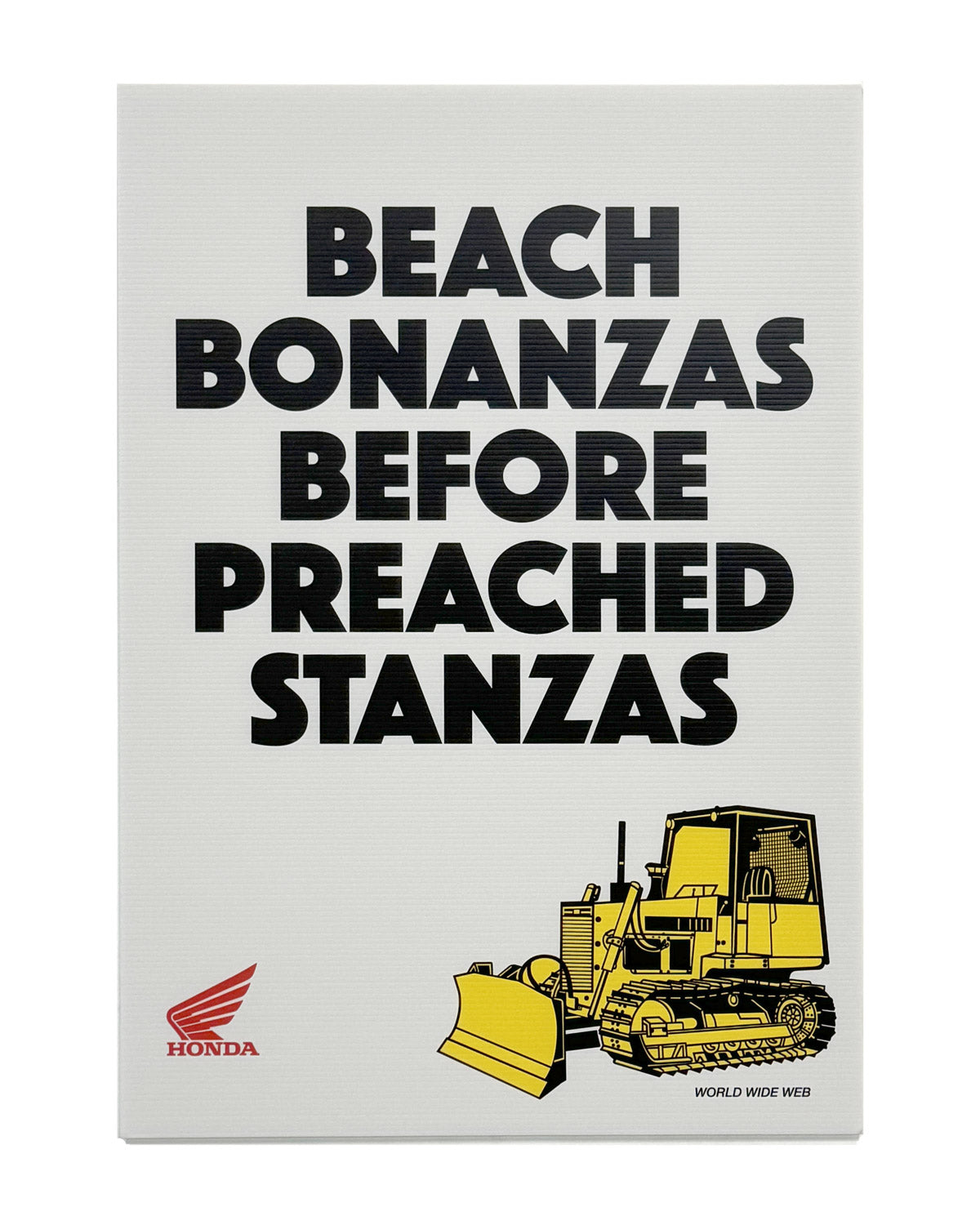 Beach bonanzas before preached stanzas